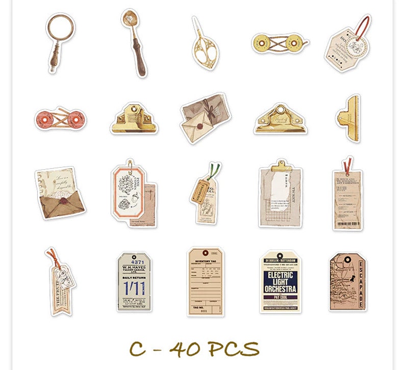 Vellum Sticker Vintage Sticker Flower Sticker Butterfly Etsy