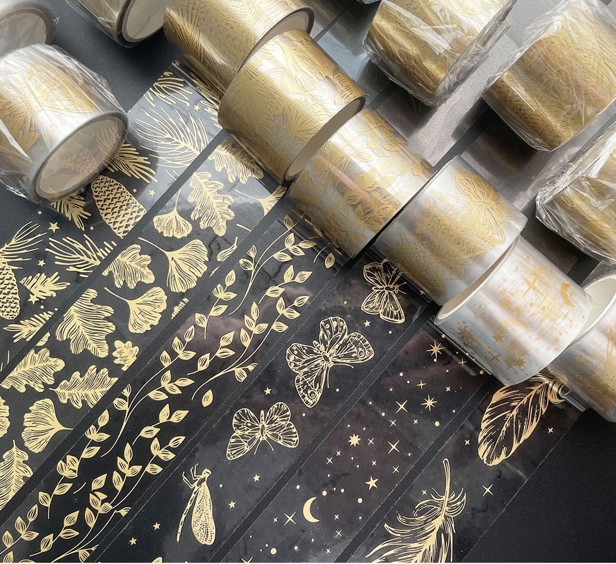 Valentine Gold Foil Washi Masking Tape Set for Planners Journals Scrapbook  Cards, Skinny Washi Decorative Tape, Hearts Washi Tape 