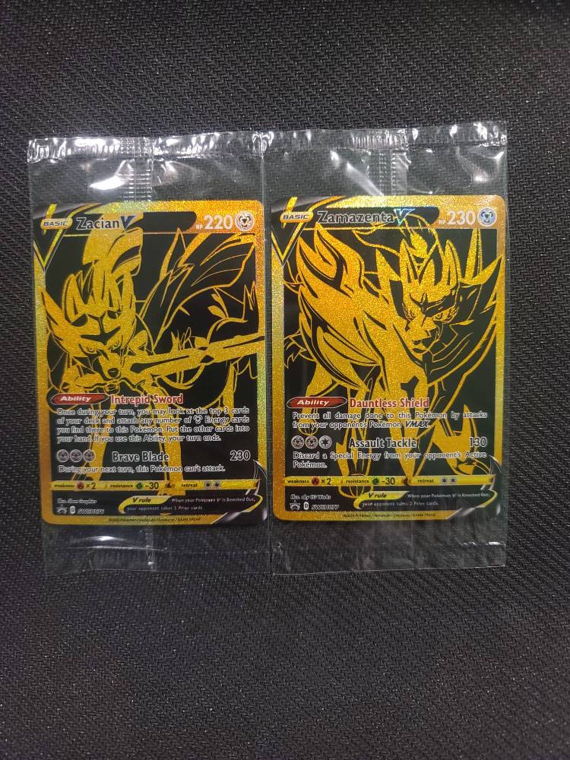 Pokemon Zacian & Zamazenta Gold Cards Sealed New Etsy