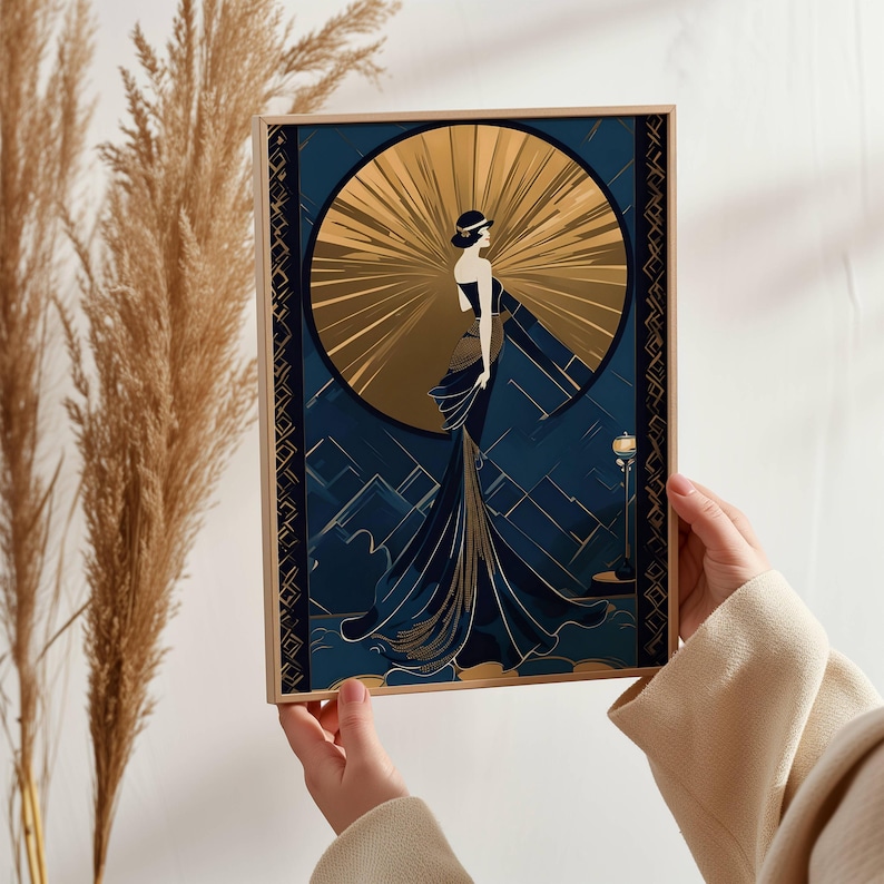 Art Deco Flapper Girl Poster: 1920s Style Print - Etsy