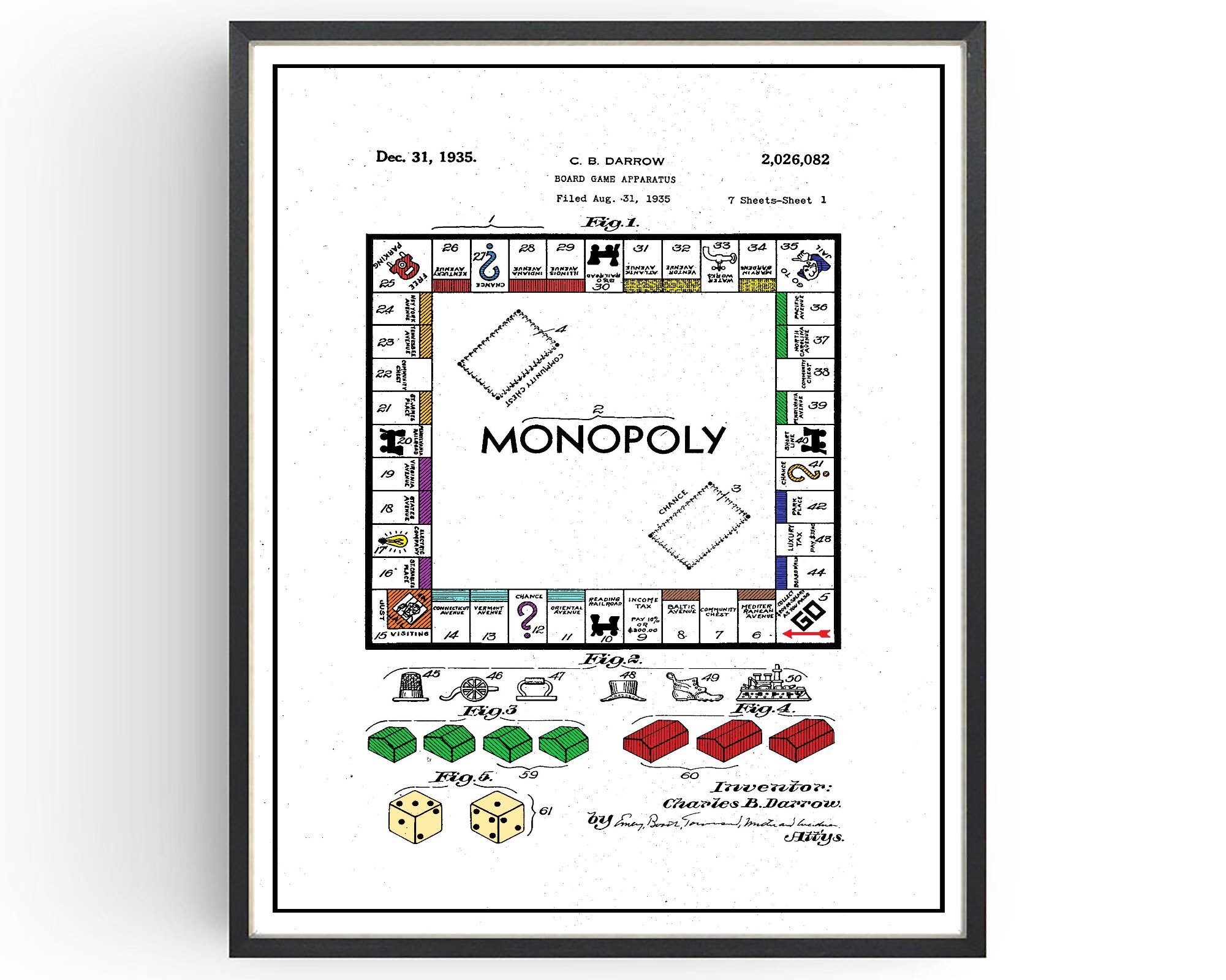 Monopoly Game Concept | 1931 Patent Print