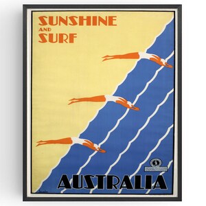 Póster de Australia: impresiones publicitarias de viajes vintage, ideas para el hogar, regalos de cumpleaños