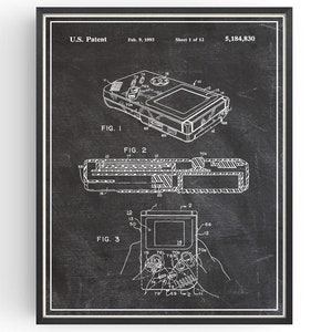 Nintendo Gameboy Patent Blueprint Console Game Design Bedroom Wall Art Office Poster Christmas Gift image 4