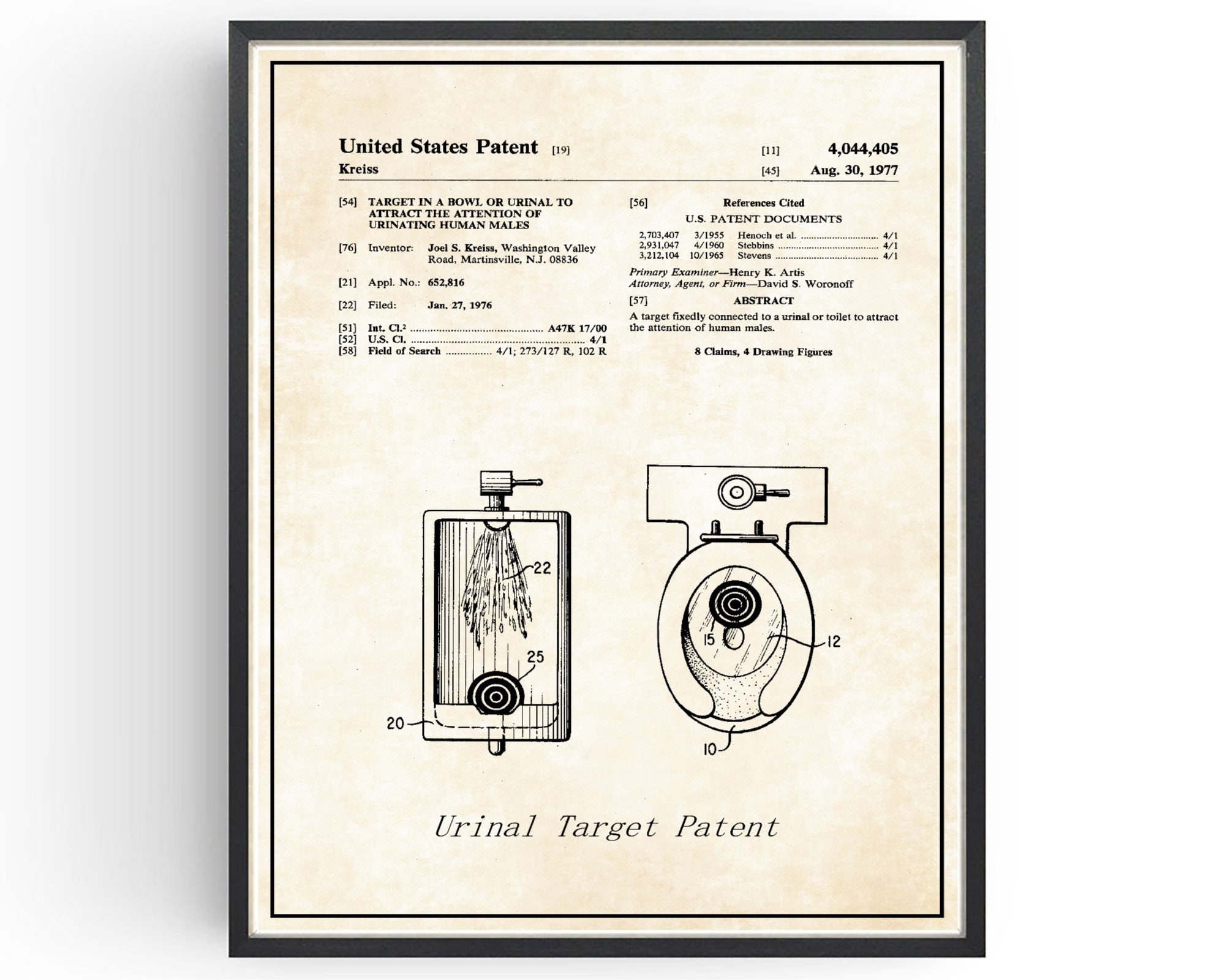 Toilet Patent Print: Bathroom Blueprint Wall Art - Etsy