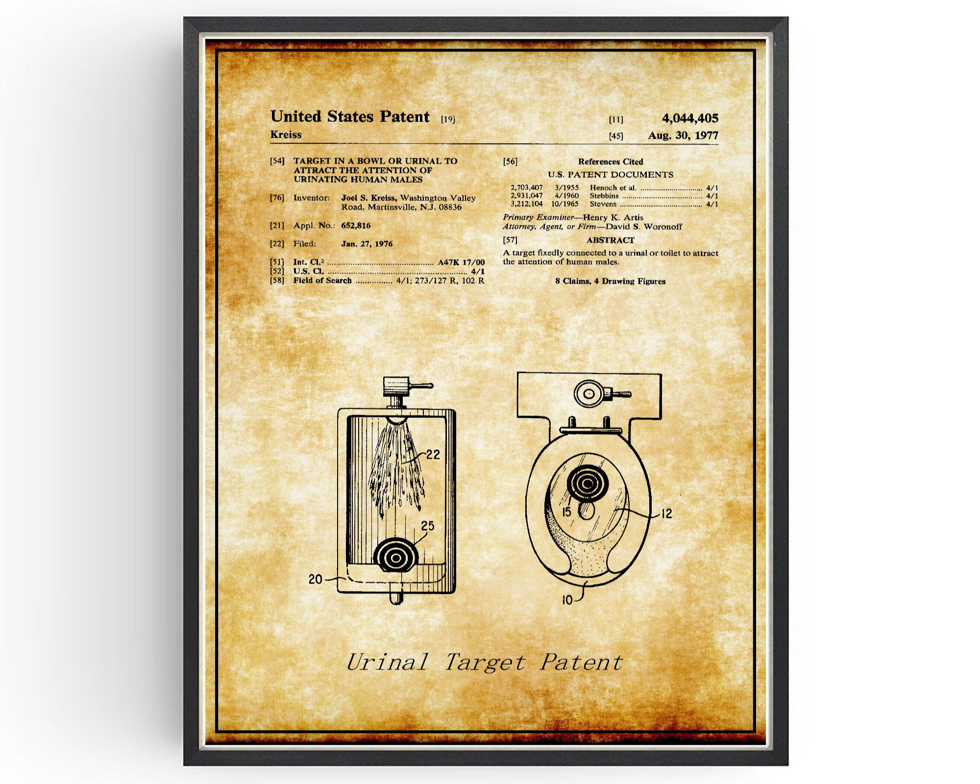 Toilet Patent Print: Bathroom Blueprint Wall Art - Etsy