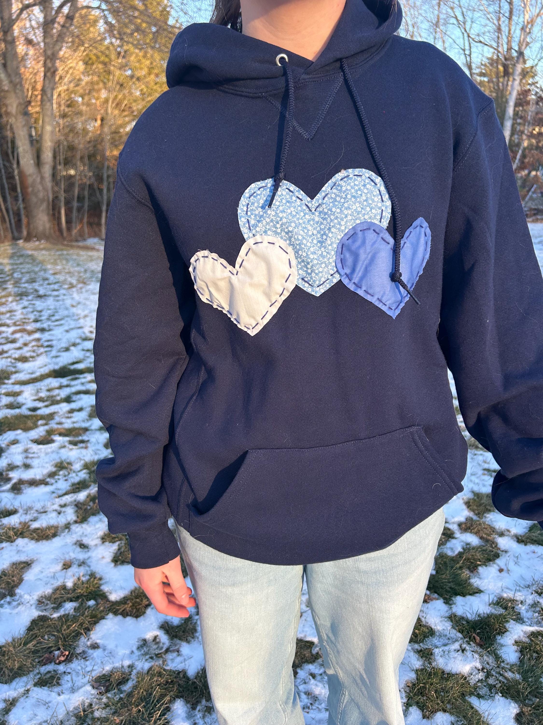 Patchwork Hoodie, Hand Sewn Hoodies With Fabric Stitching - Etsy