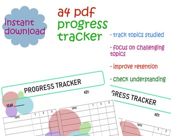printable study tracker / school tracker / school-work tracker / study tracker / homeschool organisation / study organisation