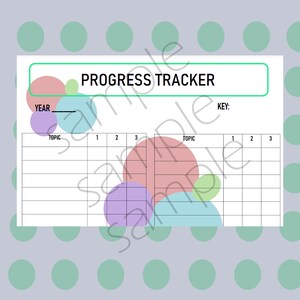 printable study tracker / school tracker / school-work tracker / study tracker / homeschool organisation / study organisation image 4