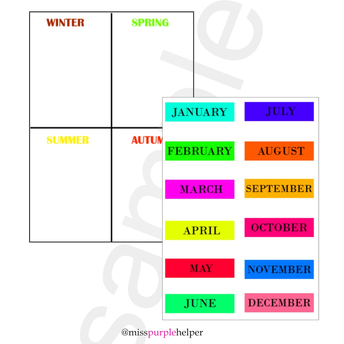 Days and Months Printable/ Teaching Days and Months - Etsy UK