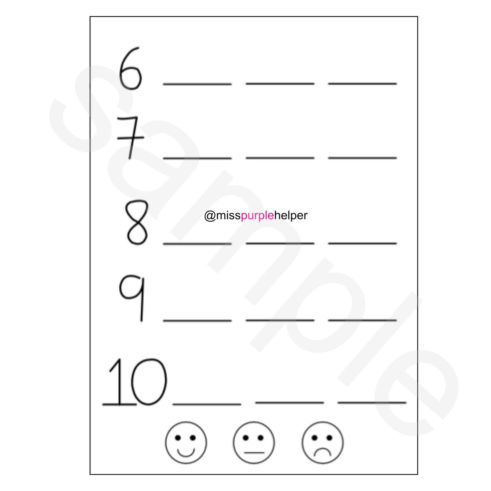 4 printable number tracing worksheets maths educational resource 1 10