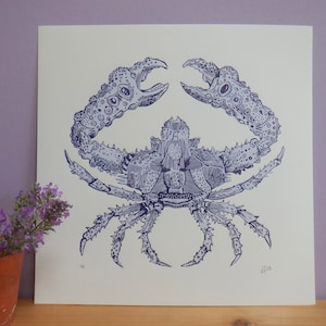 Spider Crab lino print