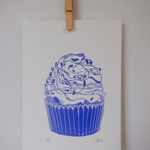 Cupcake-Linoldruck