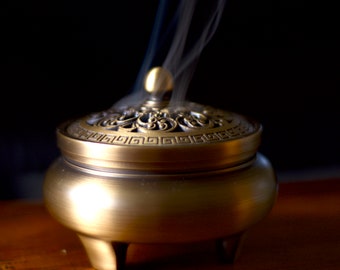 Incense/Bakhoor Burner or Storage - Japanese Style High Quality/Solid Brass