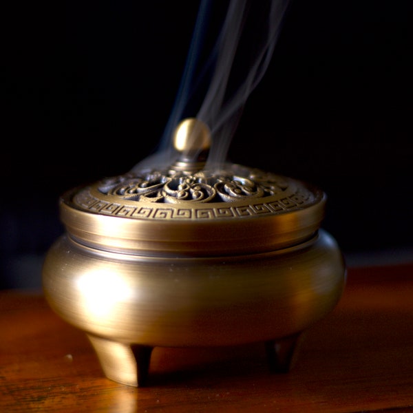 Incense/Bakhoor Burner or Storage - Japanese Style High Quality/Solid Brass