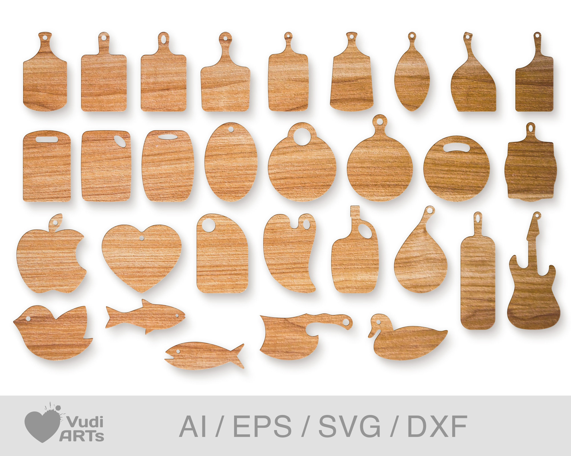 Cutting Kitchen Boards 30 Shapes SVG Eps Dxf Ai. Boards Etsy UK