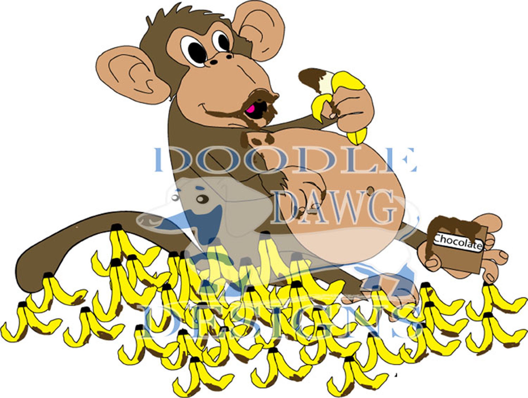 Chunky Monkey Fat Banana Chocolate Graphic Image Printable - Etsy UK Chunky Monkey Fat Banana Chocolate Graphic Image Printable - Etsy UK