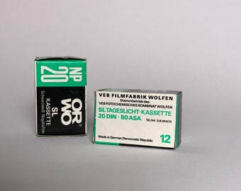 2x ORWO NP20 (expired) black and white film for Agfa RAPID 35mm half-frame film cameras