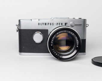 Olympus PEN FV film-tested vintage Japanese 35mm Half-Frame Film SLR Camera 1970s — Excellent Condition with f 1:1.2 lens!