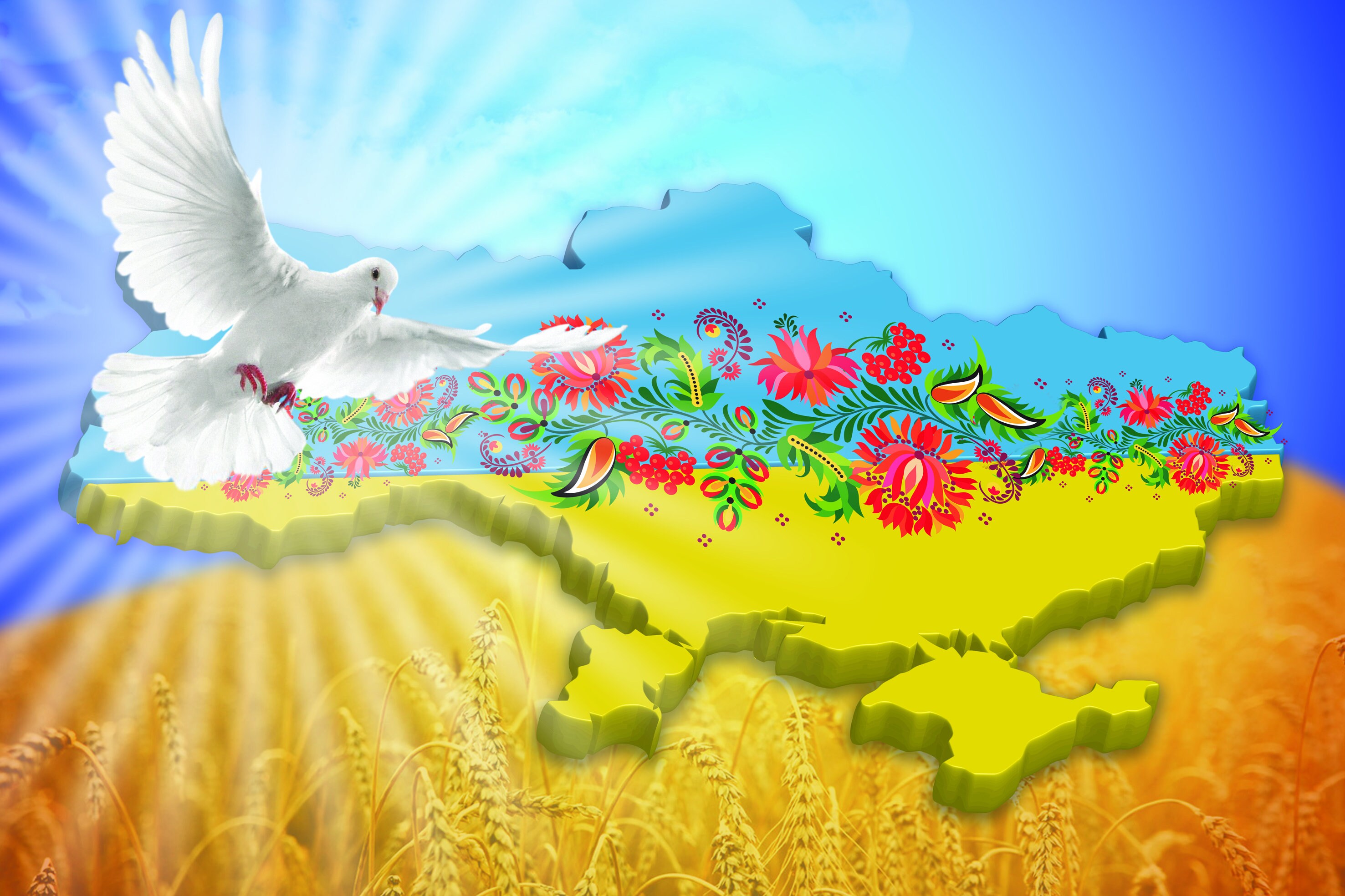 Ukraine instant downloadable digital print illustration abstract poster