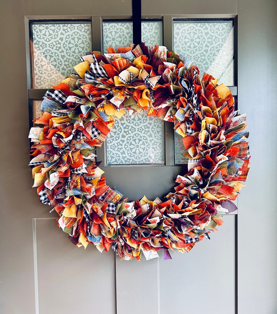 Fall/autumn/thanksgiving Ribbon Wreath (mixed Patterns) - Etsy