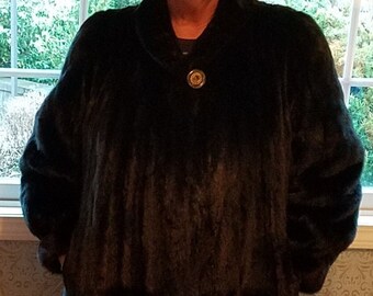 Natural Full Length Female Ranch Mink Coat