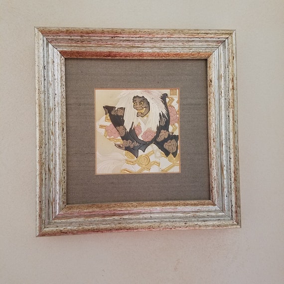 Lin-art LTD Vintage Chokin Samurai Framed Art - Etsy