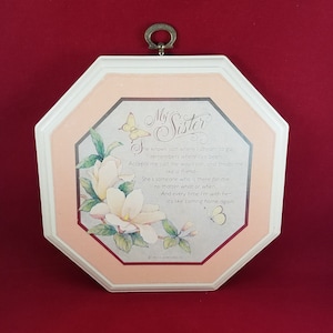 Hallmark 1983 &quot;My Sister&quot; Plaque
