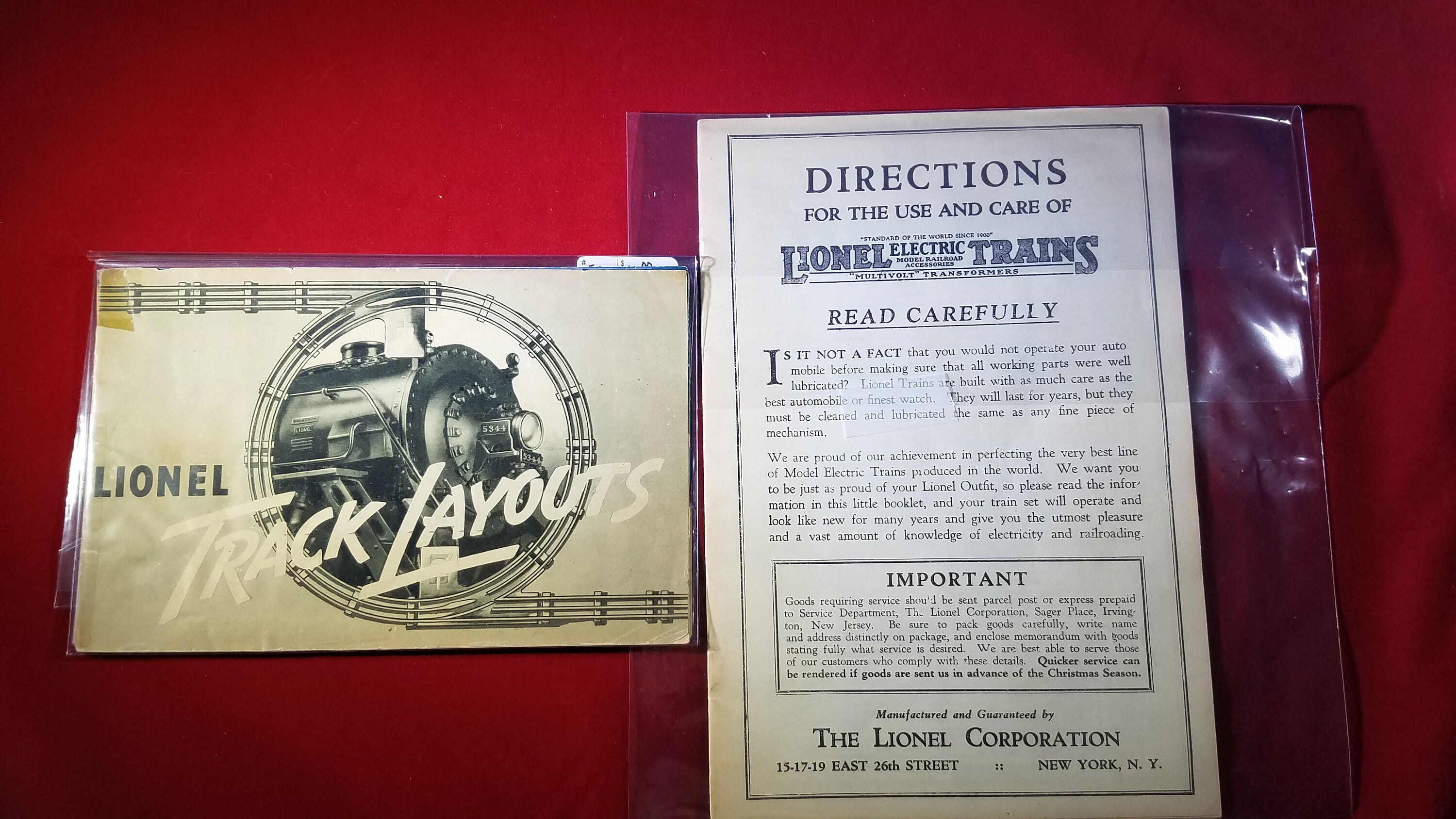 1930's Original Lionel Train Guides &amp; Directions - Etsy
