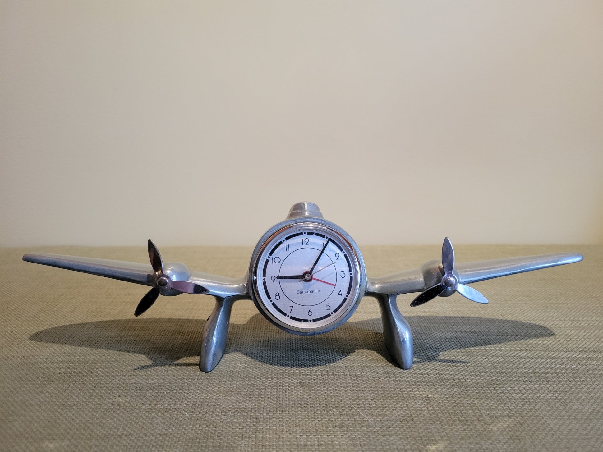 Sarsaparilla Art Deco Airplane Desk Clock - Etsy