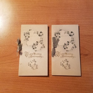 Early 20th Century Wedding Anniversary Cards