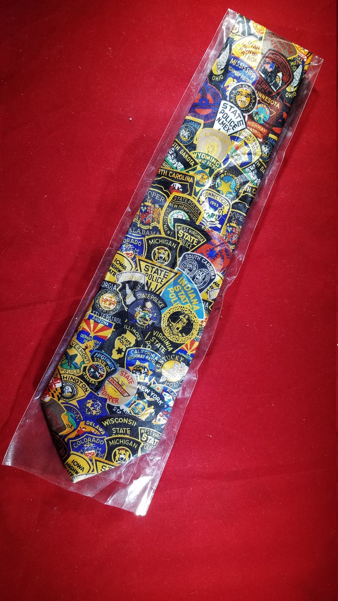Necktie With Images of Police Patches From Many Different - Etsy