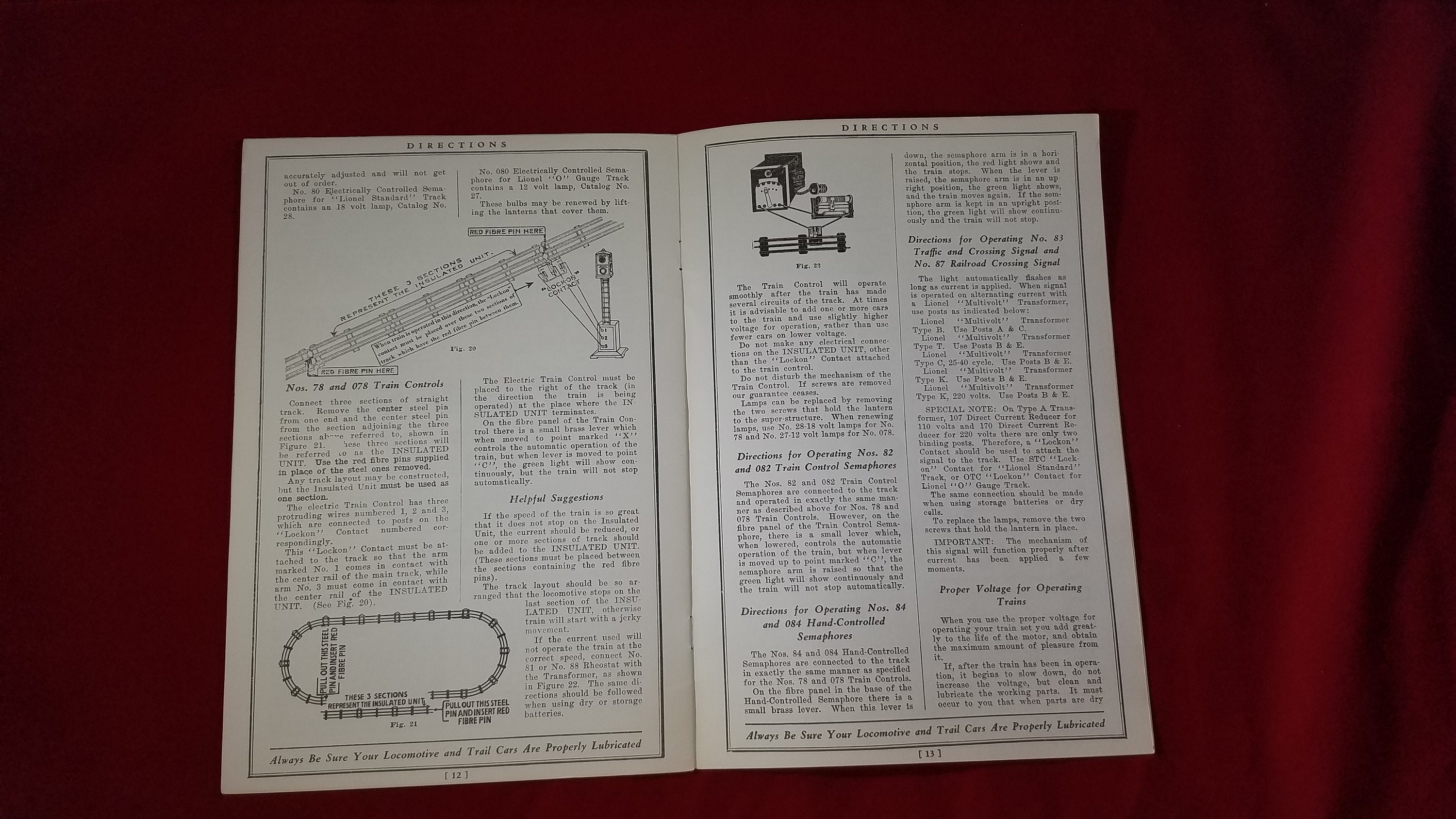 1930's Original Lionel Train Guides &amp; Directions - Etsy