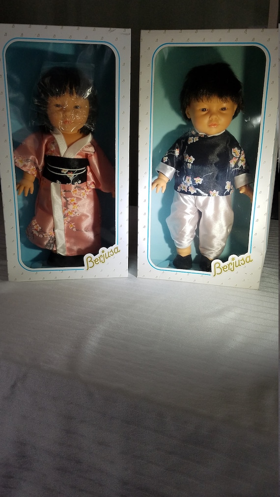 Berjusa Vintage Twin Japanese Dolls Etsy