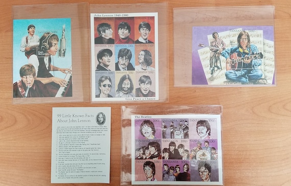 1995 Complete Set of Beatles Souvenir Tanzania Stamps - Etsy