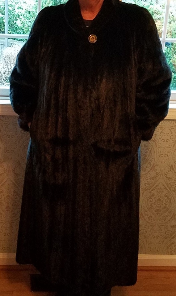 Full length female mink coat hot sale
