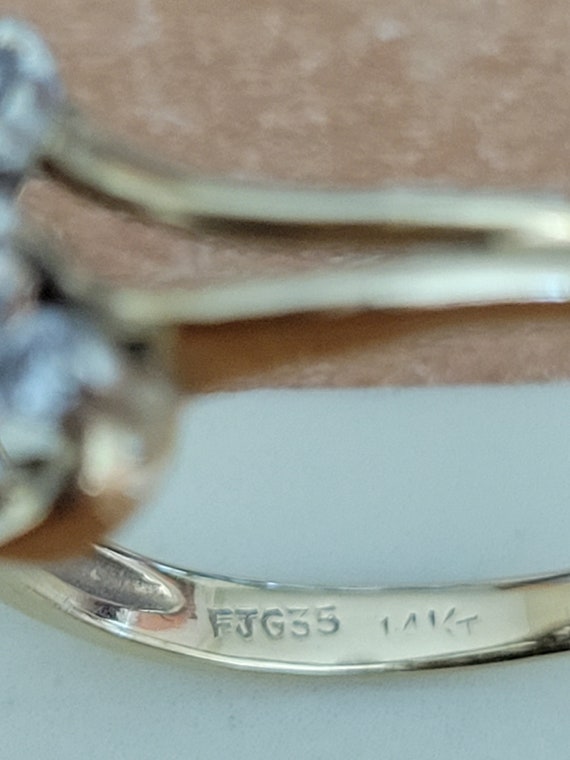 14KY Vintage Fine Jewelers Guild Diamond Cocktail… - image 5