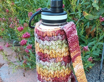 Fluffy, Puffy Water Bottle Holder, Crochet