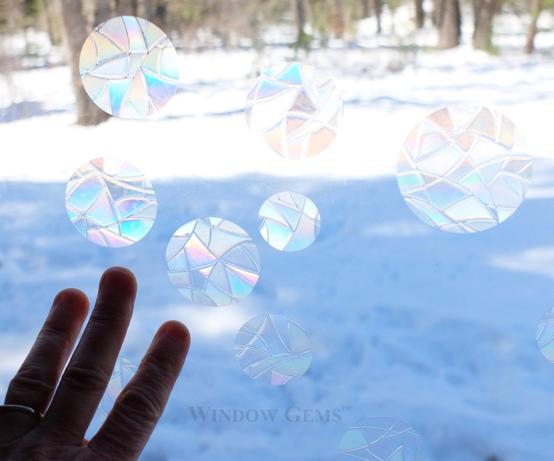 Dots Window Gems Static Window Clings Alert Birds to Etsy