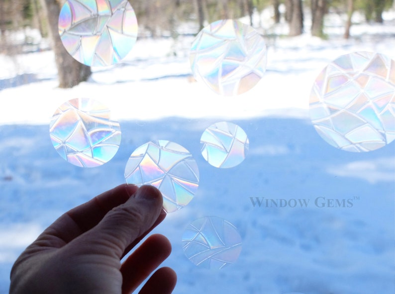 Dots Window Gems Static Window Clings Alert Birds to Etsy