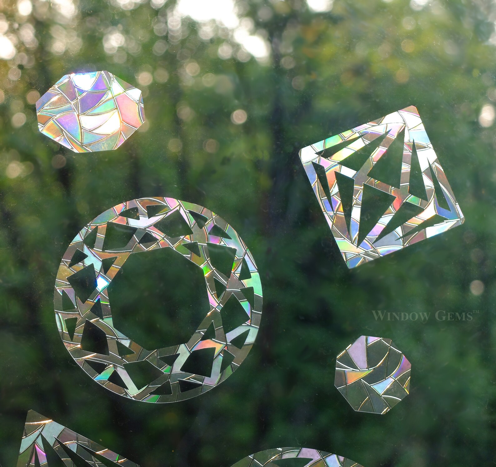 Jewel Window Gems Static Window Clings Alert Birds to Etsy