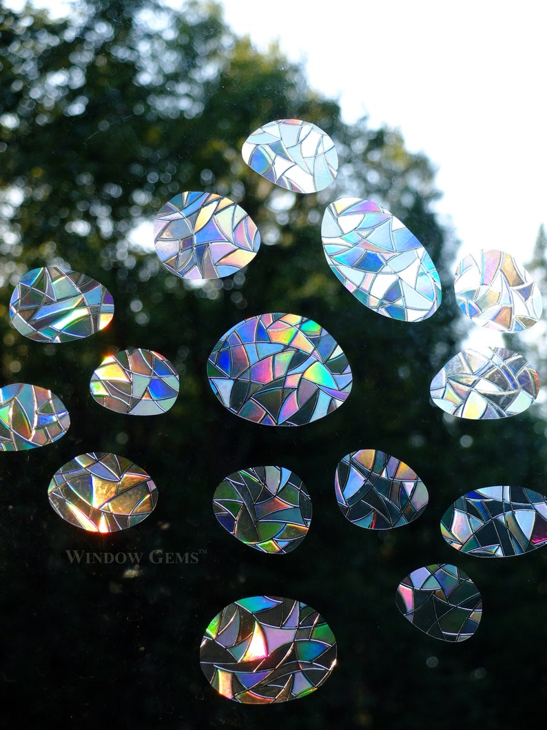 Pebble Window Gems Rainbow Prisms Static Window Clings Etsy