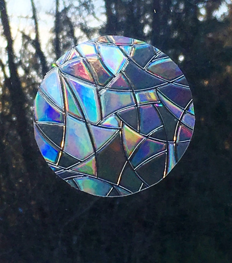 Circle Window Gems Rainbow Geometric Prisms Static Window Etsy