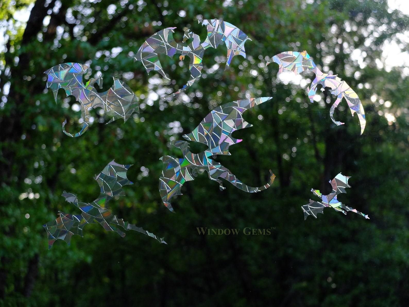 Dragon Window Gems Static Window Clings Alert Birds to Etsy