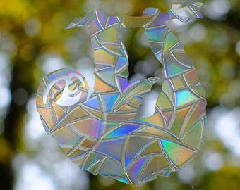 Sloth Window Clings: Prismatic Bird Safety Decals - Set of 7
