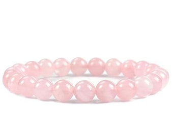 Keep your friendships Rose Quartz Stone Friendship Bracelet Love Tenderness Friendship  christmas gift Ball Bead Bracelet natural stone