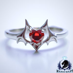 Drac's Daughter - White Gold Blood Ruby Engagement Ring