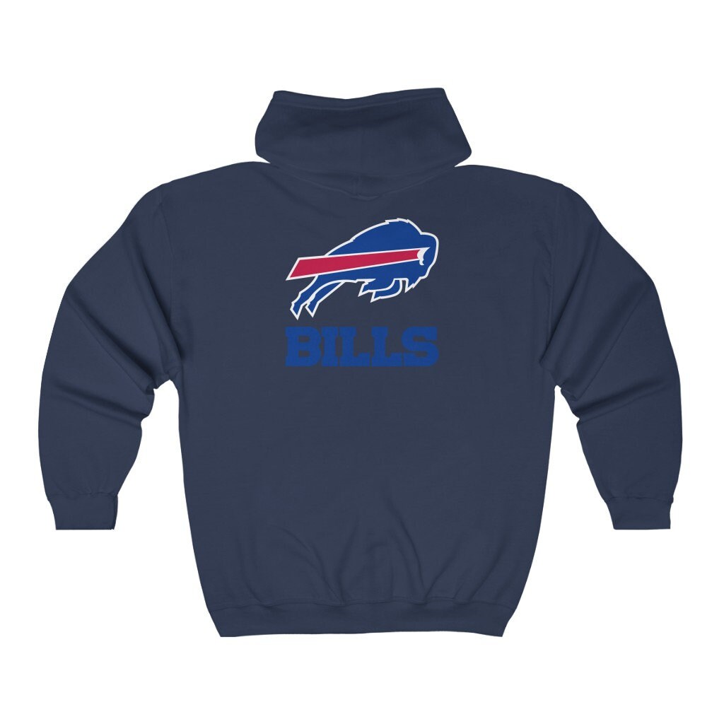 Buffalo Bills Full Zip Hooded Sweatshirt | Etsy