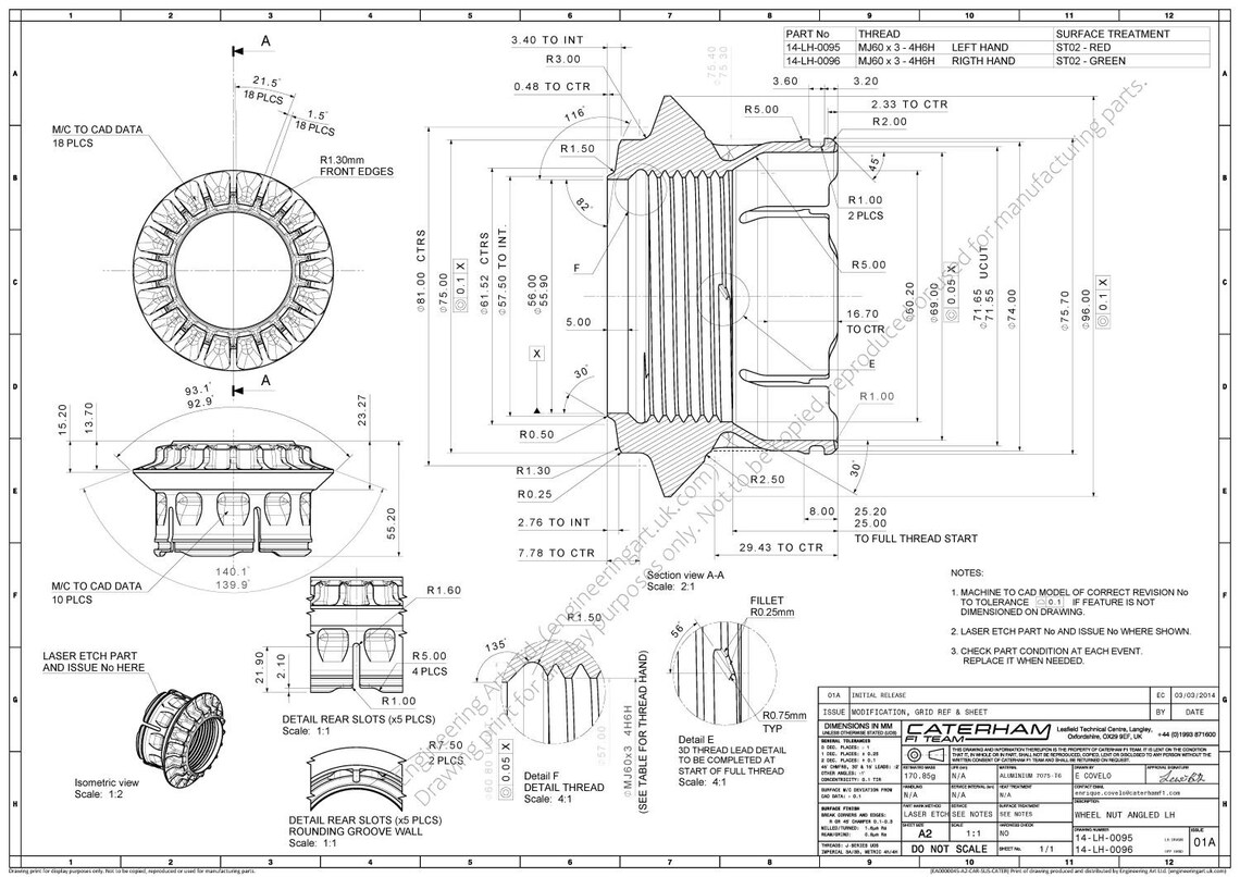 Engineering Drawing Print of a Caterham CT05 F1 Racing Car Etsy