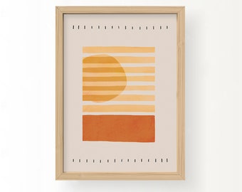 Sun Set Abstract Wall Art, Abstract Wall Decor, Abstract Printable Art, Printable Wall Art, Downloadable Wall Art