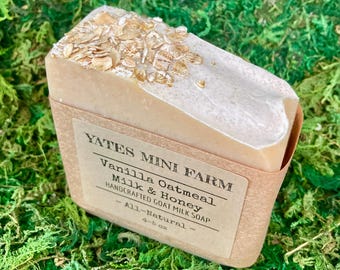 Vanilla, Oatmeal, Milk & Honey All-Natural Goat Milk Soap Bar